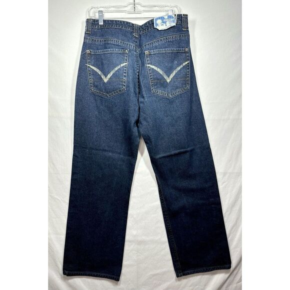 Burton Y2K Men's Blue Jeans. Retro Feel. Straight Leg. Sz 34x30 - Picture 5 of 8